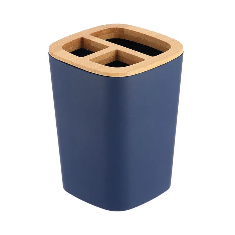 Portacepillos de Dientes Azul Marino Rubber/Bambú | TendanceSKU: 12944